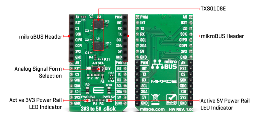 Mikroe 3V3 to 5V Click
